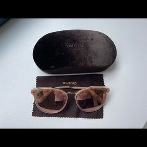 Tom Ford 63 mm Round Injected Sunglasses